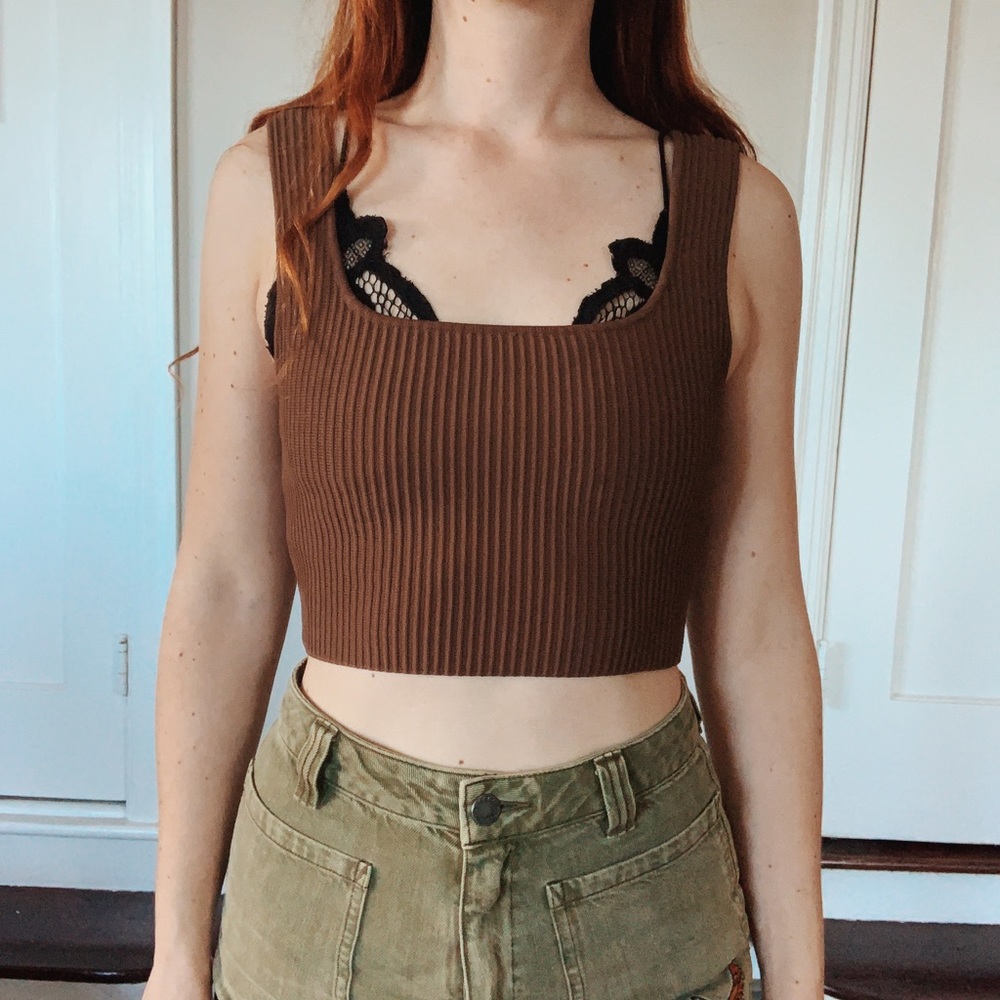 New Granola Girl Ghanda Ripple Cami Bark XS-S